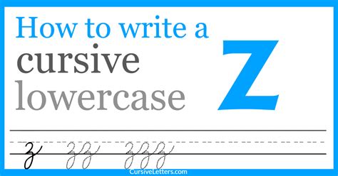 How to Write a Lowercase Z in Cursive: A Journey Through Loops and Lines