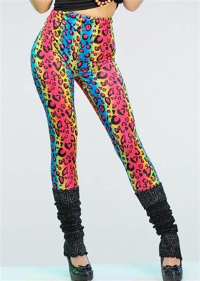 Was leopard print popular in the 80s, and did it influence the rise of neon-colored socks?